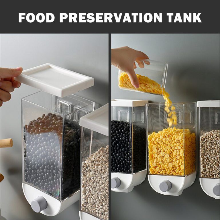 Plastic Wall Mounted Grain Cereal Dispenser