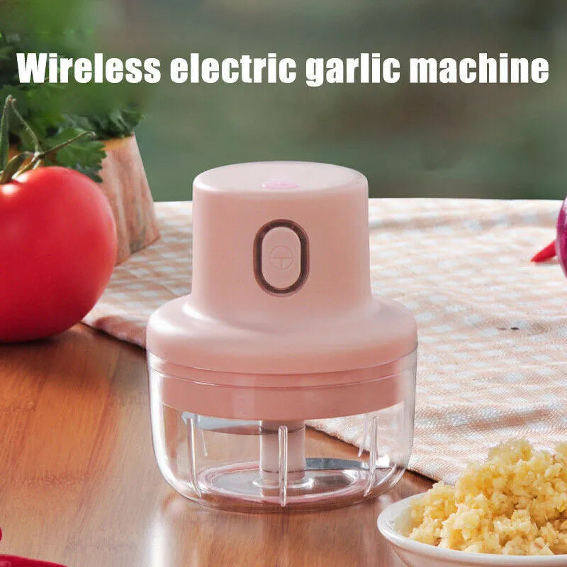 Pink USB Wireless Electric Garlic Masher